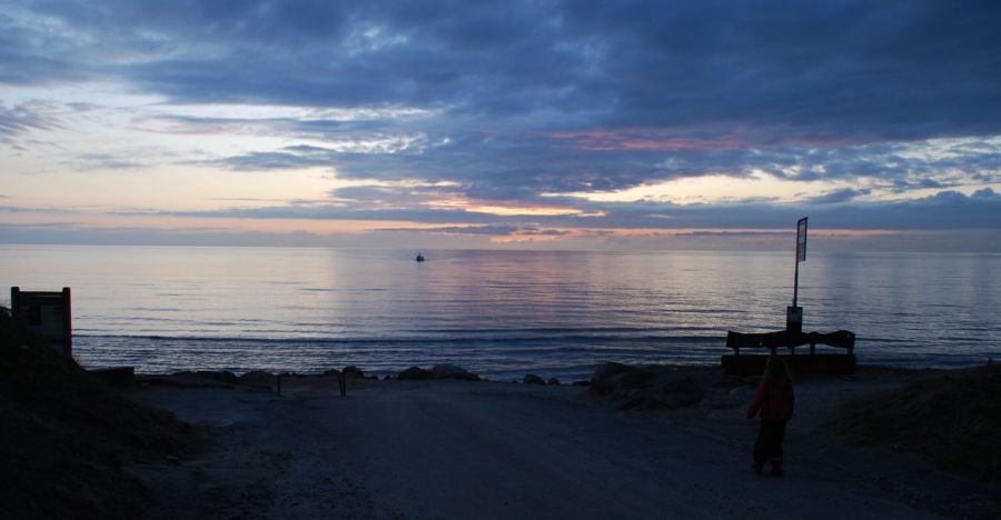 Evening sky at the sea