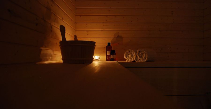 The sauna at Caprice Spa